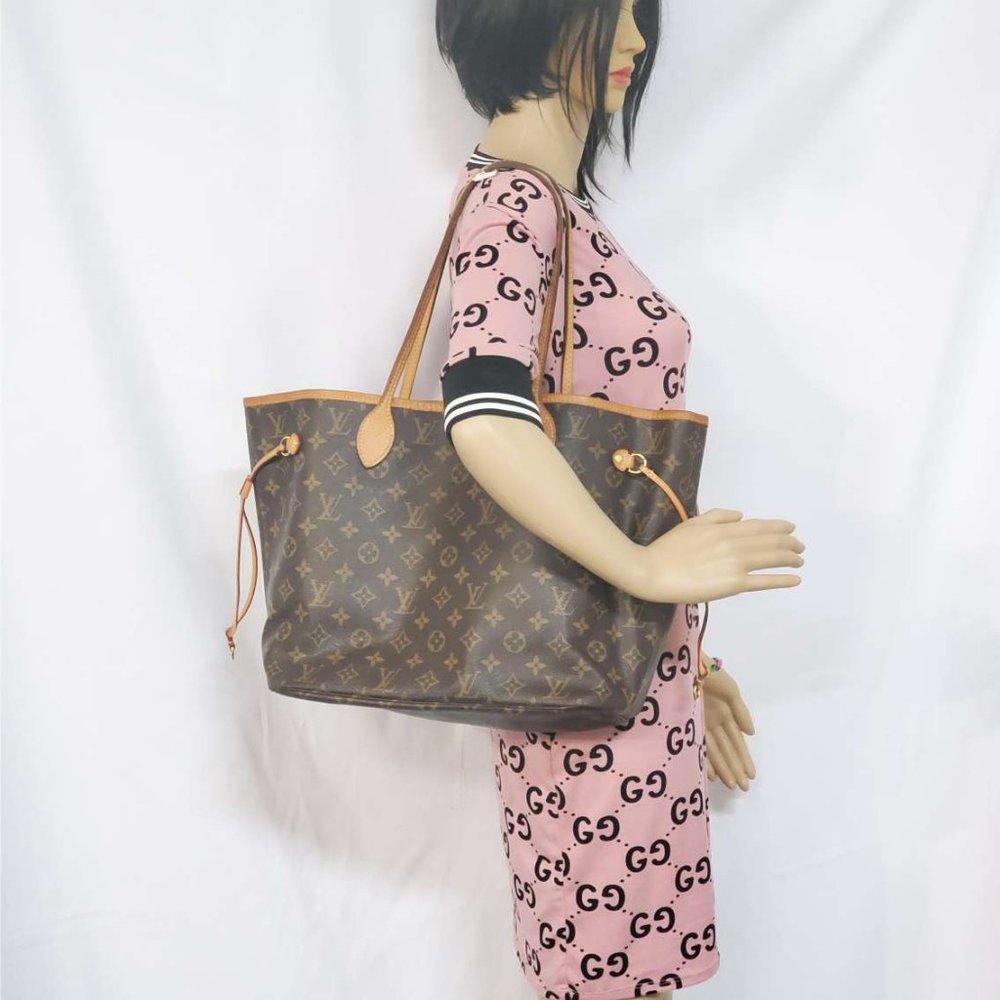 AUTH LOUIS VUITTON MONOGRAM NEVERFULL MM TOTE BAG - Picture 16 of 16